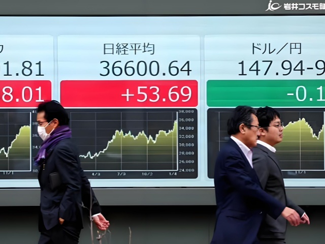 日股與韓股震蕩下行，日股跌近4%，韓股跌超1%